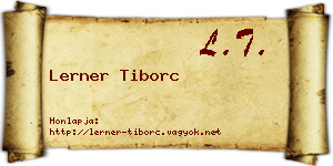 Lerner Tiborc névjegykártya